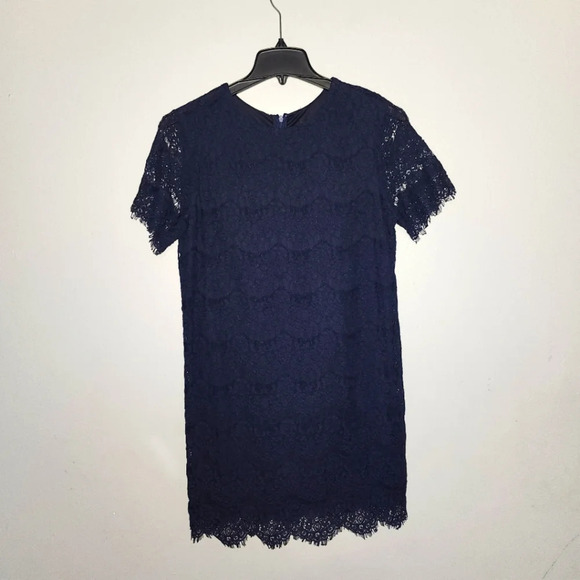 Lulu's women's lace mini dress size large navy blue - Picture 1 of 7